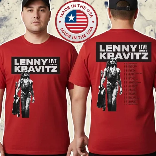 Lenny Kravitz Live Tour 2026 Cities List Kicks Off In Mexico On March 8 T-Shirt