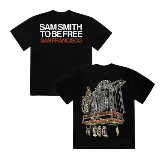 Discover Sam Smith To Be Free Tour 2026 The Castro Theatre San Francisco T shirt