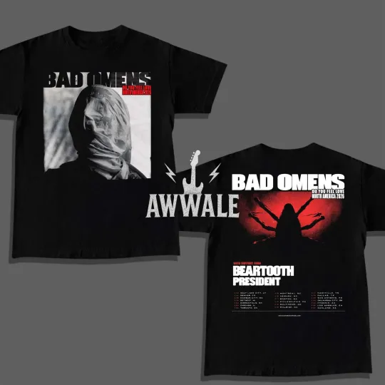 Discover Bad Omens Do You Feel Love 2026 Tour T-Shirt Metalcore Band Graphic Tee Unisex
