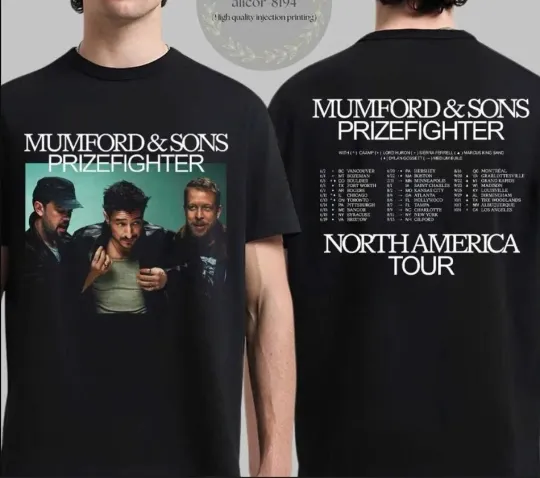 Mumford And Sons Prizefighter North America Tour 2026 T Shirt_Hoodie