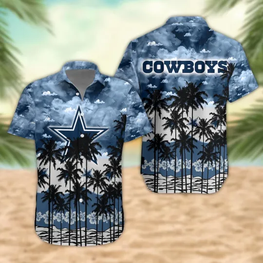 Discover Dallas Cowboyss Palm Trees Sunset Hawaiian, Gift For Friends, Gift For Fans