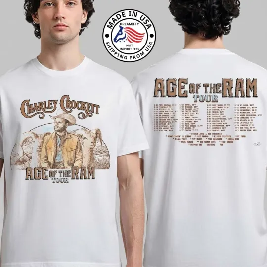 Discover Charley Crockett Age Of The Ram Tour 2026 Unisex t-Shirt