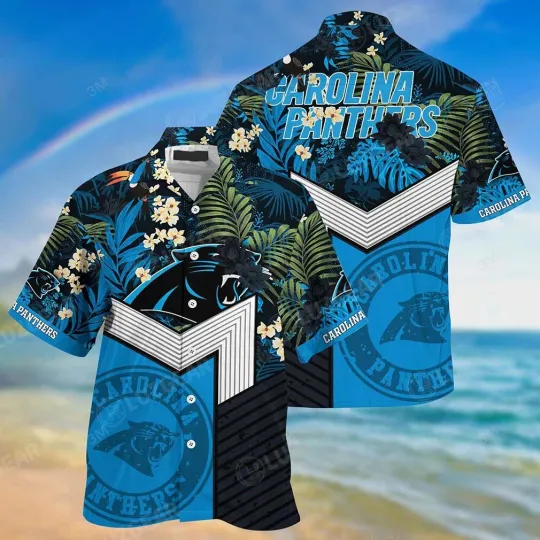 Discover Carolina Pantherss Ocean Breeze Victory Summer Aloha football Hawaiian Shirt