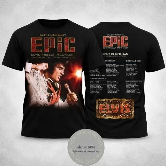 Elvis Presley 2026 Concert Tour Shirt, Retro Rock & Roll Gift