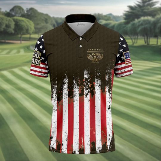 Discover USA 250 Years Patriotic Polo Shirt for Men