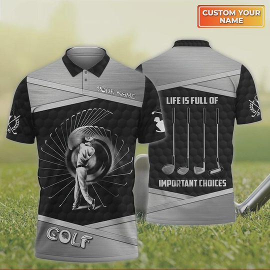 Discover Personalized 3D Name Golf Polo Shirt for Golfers