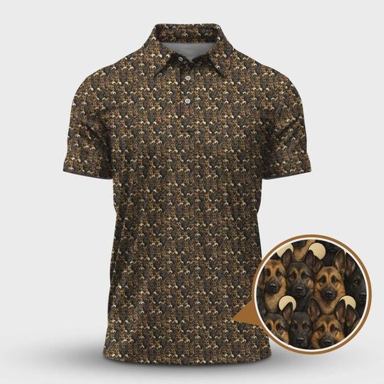 Discover German Shepherd Pattern Polo Shirt for Dog Lovers