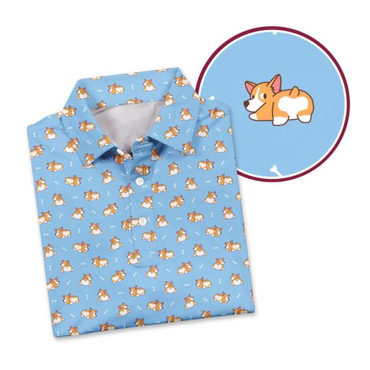 Discover Corgi Dog Golf Polo Shirt, All Over Print Pet Lover Gift
