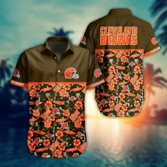 Discover Cleveland Brownss Floral Blitzz Hawaiian, Gift For Fans, Gift For Friends