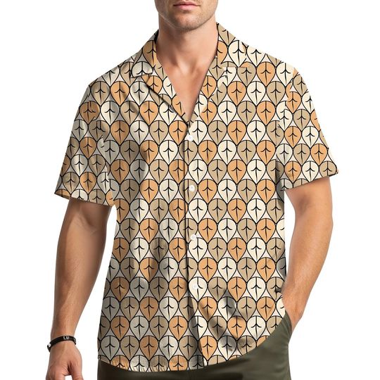 Discover Peaches Butt Hawaiian Shirt for Men Women, Funny Peach Booty Button Up Shirt, Vintage Tropical Pattern Aloha Shirt
