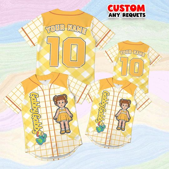 Discover Disney Toy Story Gabby Gabby Baseball Jersey, Custom Name Girl Shirt, Personalized Kids Family Matching Birthday Gift