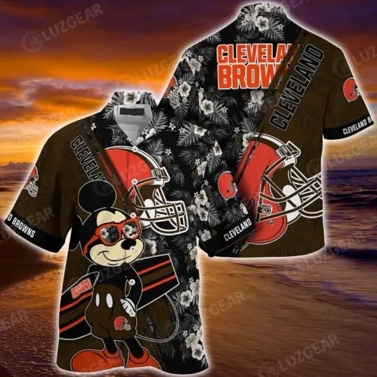 Discover Cleveland Brownss Surf & Turf Hawaiian, Gift For Fans, Gift For Friends