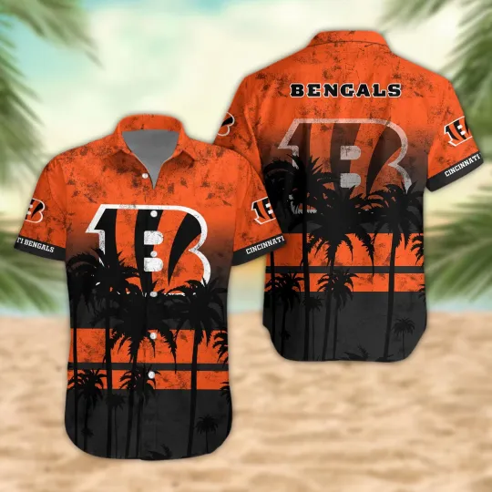 Discover Cincinnati Bengals Desert Sunset Summer Aloha football Hawaiian Shirt