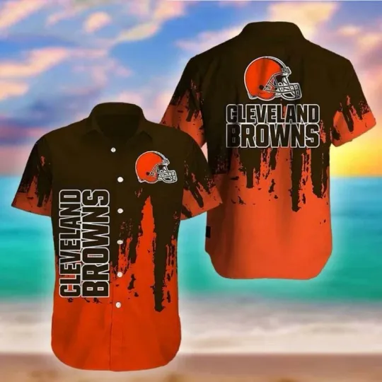 Discover Cleveland Brownss Grunge Wave Hawaiian, Gift For Fans, Gift For Friends