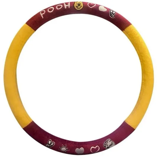 Discover Disney Winnie The Pooh Steering Wheel Cover Premium Fabric Licensed in Bag