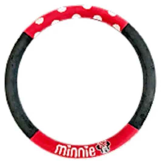 Discover Disney Minnie Mouse Steering Wheel Cover Premium Fabric Universal Fit