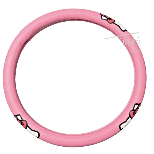 Hello Kitty Steering Wheel Cover Premium PVC Pink