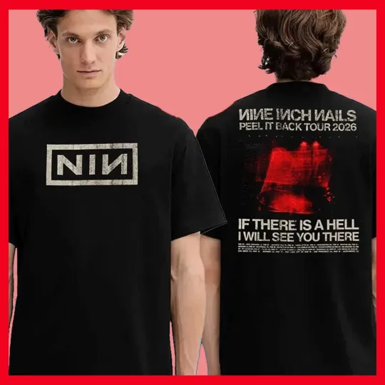 Discover NIN Nine Inch Nails Peel It Back Tour 2026 2-Sided Shirt Reprint Gildan