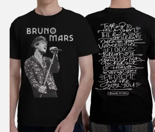 Discover Bruno Mar The Romantic Tour 2026 Unisex T-Shirt