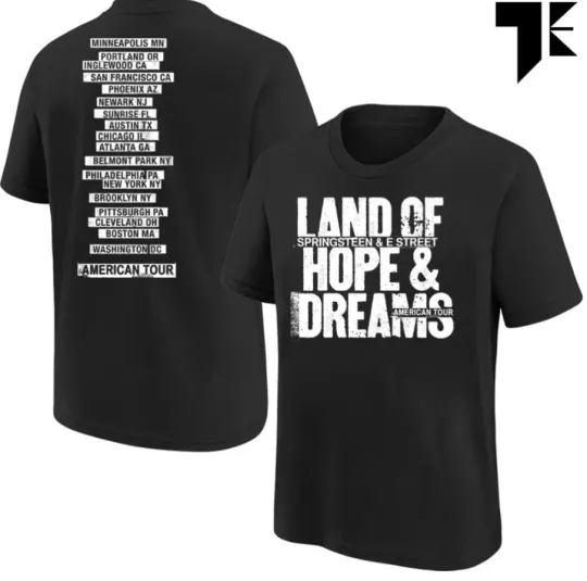 Discover Springsteen And The E Street Band 2026 American Tour T-Shirt