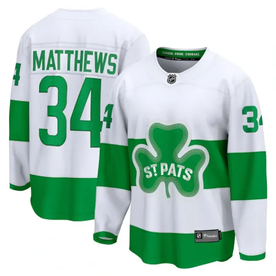 Discover Men's Toronto St. Pats Auston Matthews White Alternate Breakaway Hockey Jersey