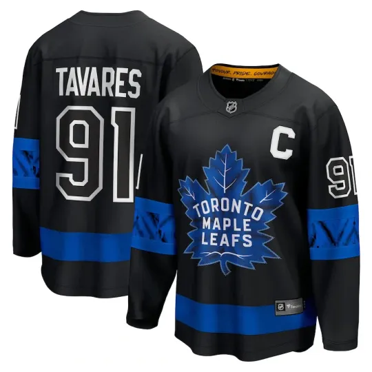 Discover Men's Toronto Maple Leafs John Tavares Black Alt Drew House NHL Jersey