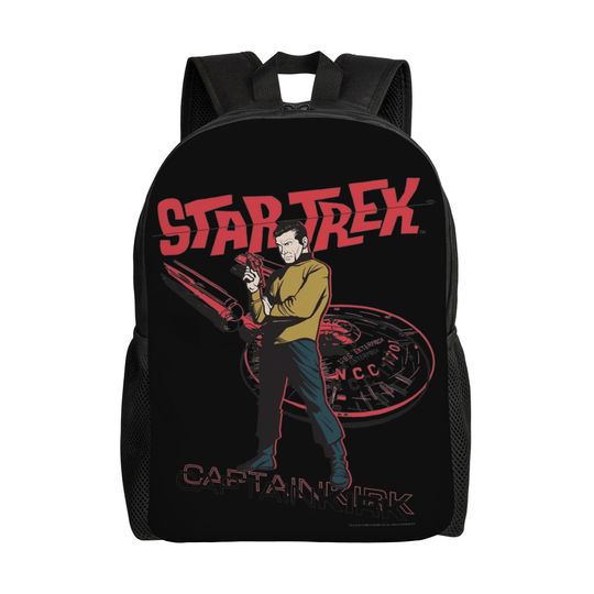 Discover Stars Treks Captain Kirk Retro Fashion Backpack