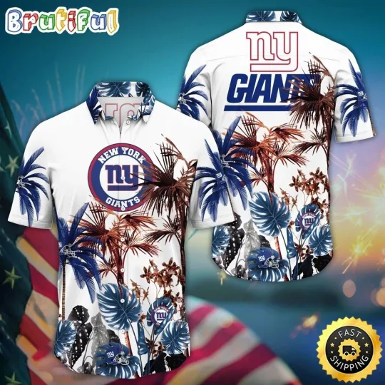 Discover New York Football Giantss Team Hawaiian Shirt Button Down Unisex