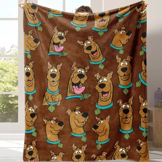Discover Snack Loving Mystery Dog Fan Gift Flannel Throw Blanket Soft Cozy