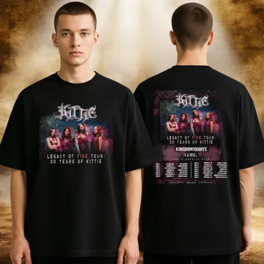 Kittie Tour Dates Poster Legacy of Fire Tour North America 2026 T-Shirt