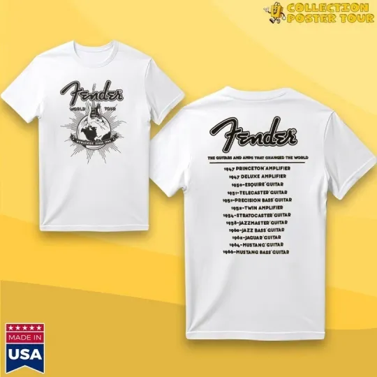 Discover Fender World Tour 2026 Unisex T-Shirt
