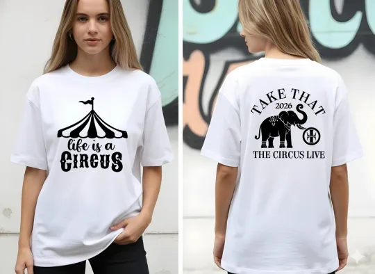 Discover Hot!! Take That The Circus Live Tour 2026 T-Shirt