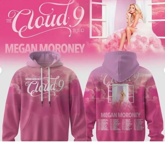 Discover Megan Moroney The Cloud 9 Tour 2026 Hoodie 3D