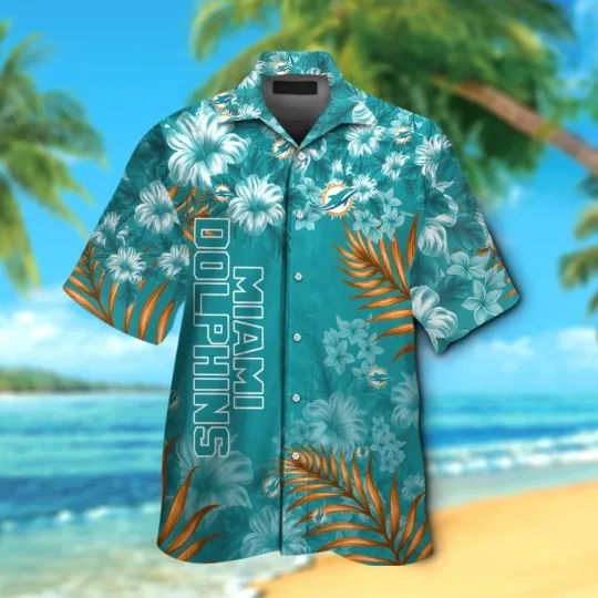Discover Miami Football Short Sleeve Button Up Tropical Hawaiian Shirt VER012