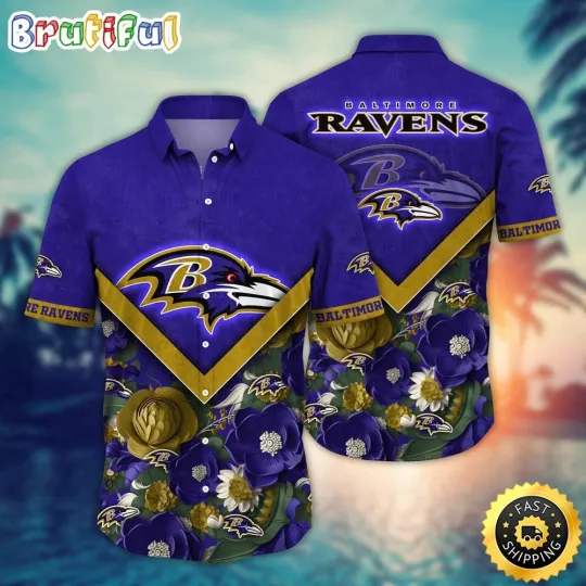 Discover football Baltimore Hawaiian Shirt Flower Summer Ready Shirt