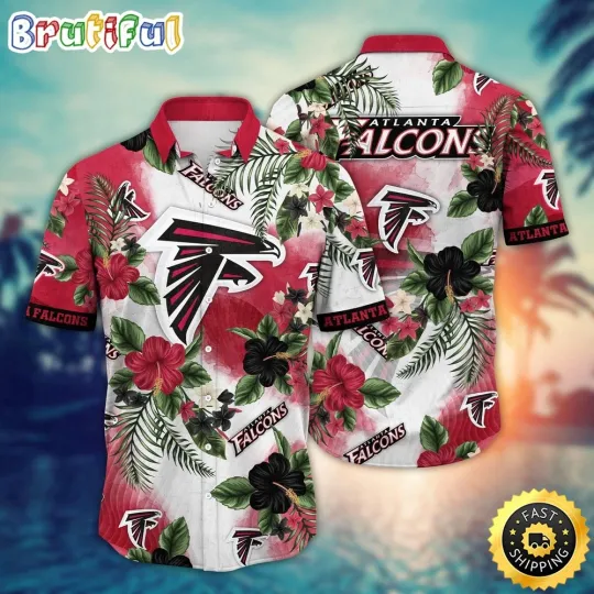 football Atlanta Falconss Hawaiian Shirt Flower Trendy Floral Shirt