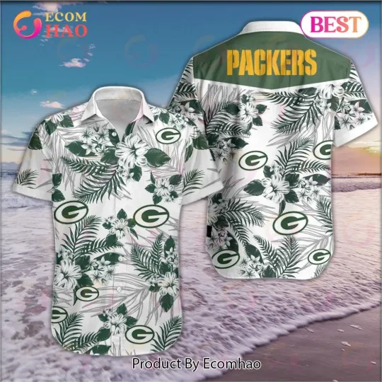 Discover Green Bay Packerss Hawaiian Shirt Tropical Flower Edition For Men