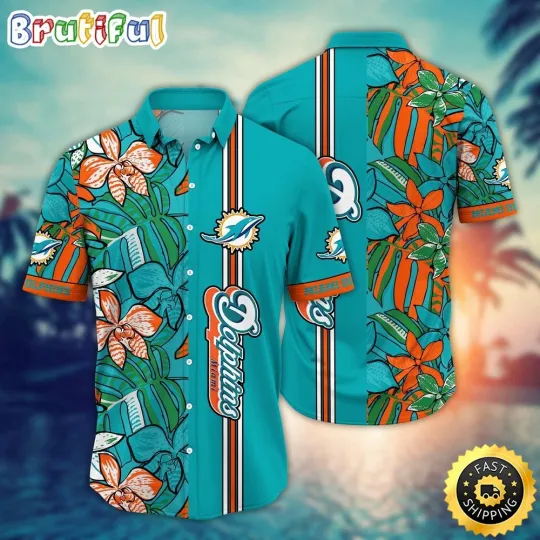 Discover football Miami Dolphinss Hawaiian Shirt Flower Chic Aloha Fashion