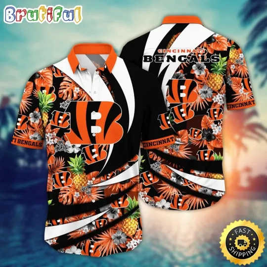 Discover football Cincinnati Bengalss Hawaiian Shirt Flower Classic Hawaii Shirt