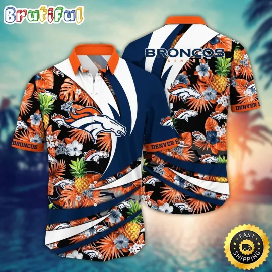 Discover football Denver Broncoss Hawaiian Shirt Flower Classic Hawaii Shirt