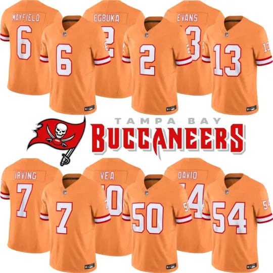 Men's Buccaneers 2025 Orange Retro Game Limited Player Football Jersey