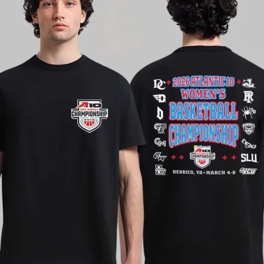 Discover 2026 Atlantic 10 Women's Basketball Championship Bracket March 4-8 2026 T-Shirt