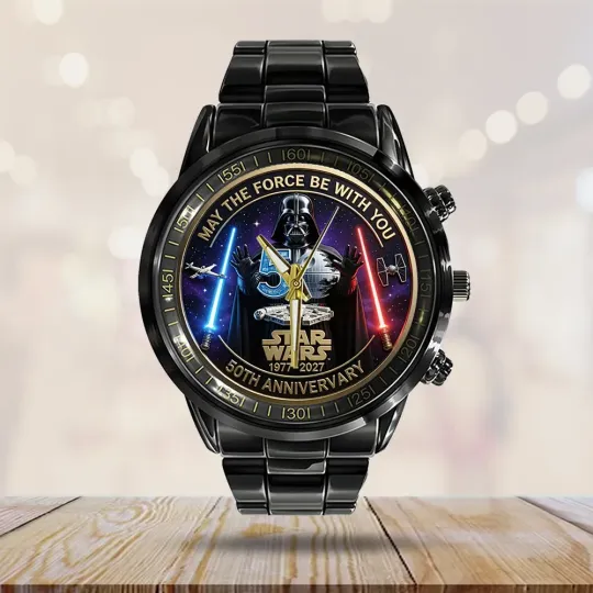 Discover Star Wars 50th Anniversary Black Stainless Steel Watch