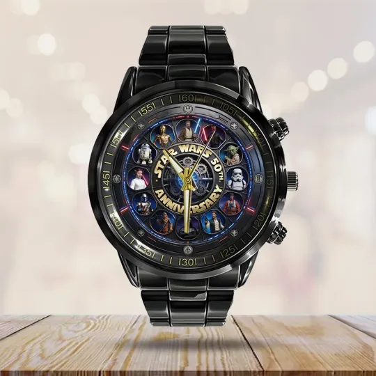 Discover Star Wars 50th Anniversary Black Stainless Steel Watch