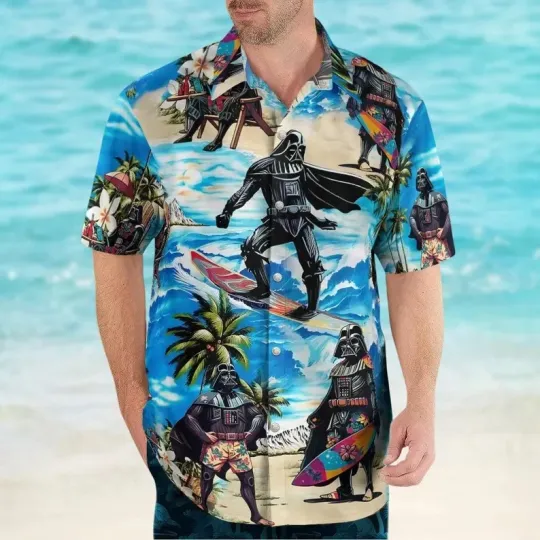 Discover Darth Vader Button Shirt, Star Wars Movie Shirt, Galaxys Edge Hawaiian Shirt