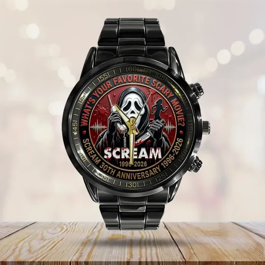 Discover Scream 30th Anniversary Black Stainless Steel Watch
