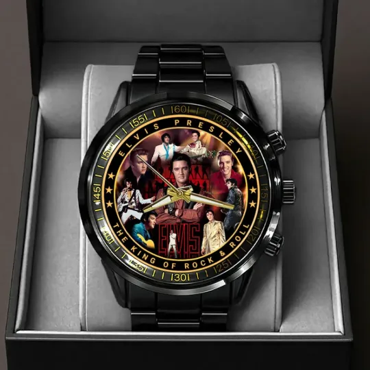 Discover Elvis Presley Black Stainless Steel Watch