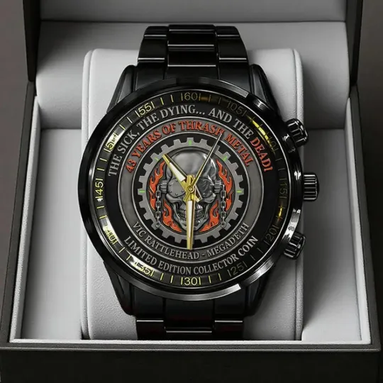 Discover Megadeth Black Stainless Steel Watch