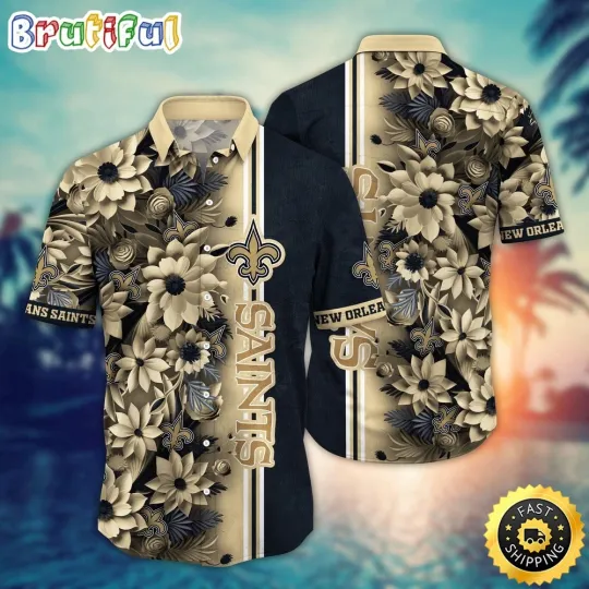 football New Orleans Saintss Hawaiian Shirt Flower Tropical Vibes Shirts