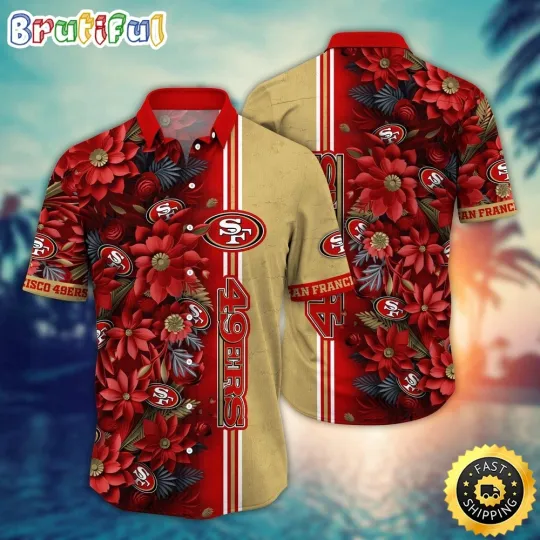 Discover football San Francisco 49erss Hawaiian Shirt Flower Tropical Vibes Shirts